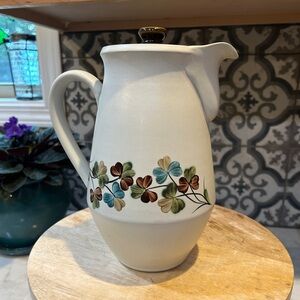 VINTAGE & RARE 2 1/2 PINT DENBY STONEWARE TEAPOT- SHAMROCK